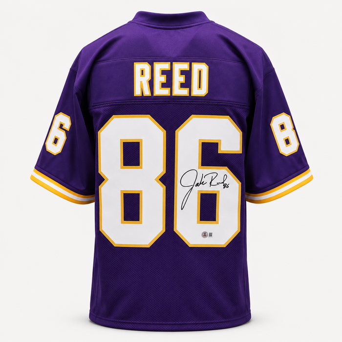 Jake Reed Signed Purple Player Football Jersey