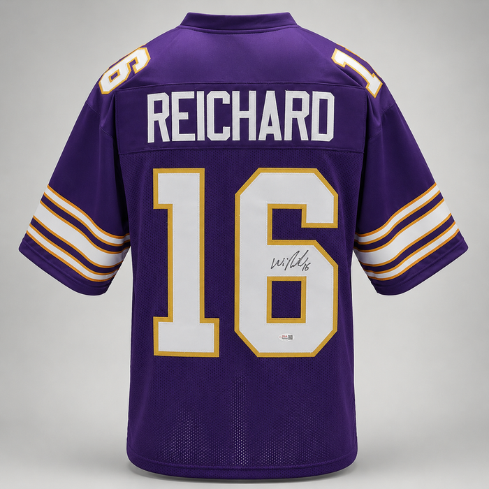 Will Reichard Signed Throwback Player Football Jersey
