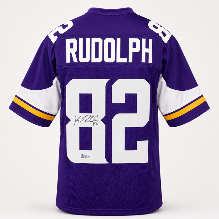 Kyle Rudolph Signed Player Purple Football Jersey