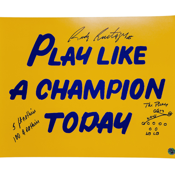 Rudy Ruettiger Signed 16x20 Photo w/ Inscription