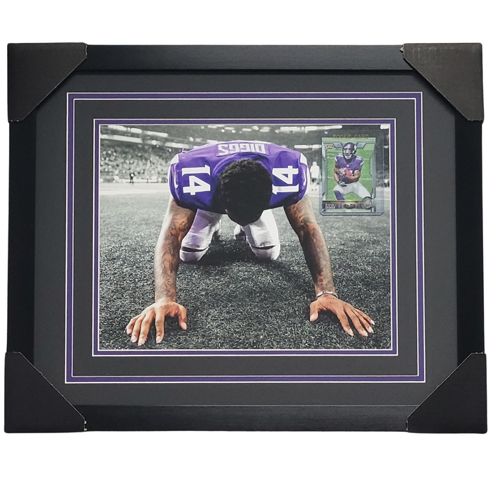 Stefon Diggs #2 Rookie Card Display Professionally Framed 11x14