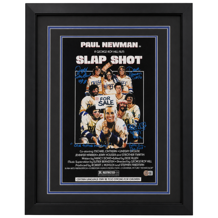 Slap Shot Cast Signed & Professionally Framed 11x17 Photo