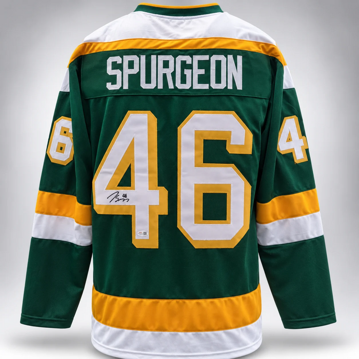 Jared Spurgeon Signed Green Retro Player Hockey Jersey