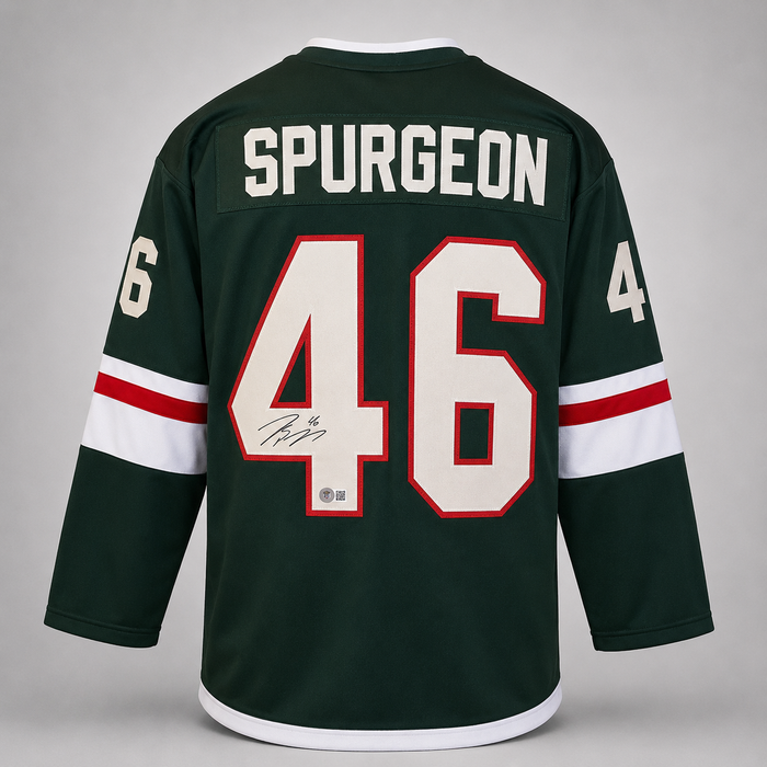 Jared Spurgeon Signed Green Player Hockey Jersey