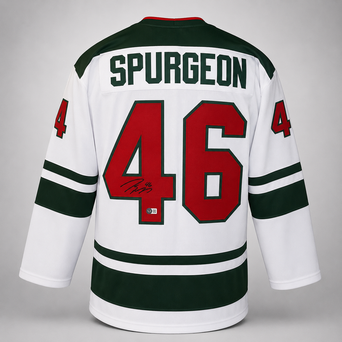 Jared Spurgeon Signed White Player Hockey Jersey