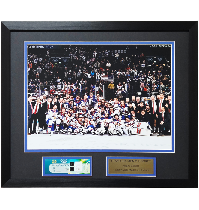 Team USA Men's Hockey 2026 Framed 16x20 Display w/ Replica Ticket & Plaque