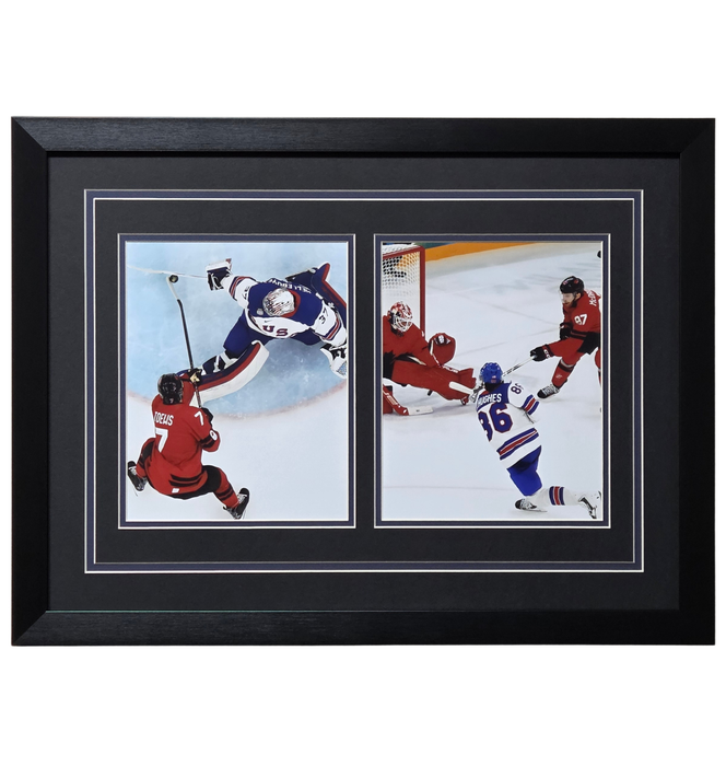 The Save & The Goal 2026 Team USA Gold Professionally Framed Dual 8x10 Display