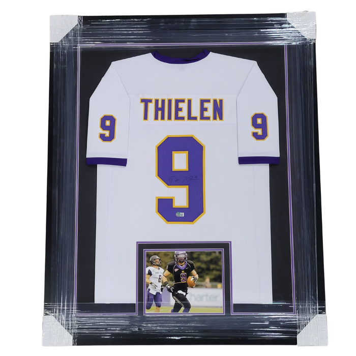 Adam Thielen Signed & Professionally Framed Custom White Football Jersey