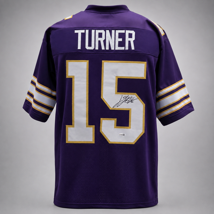 Dallas Turner Signed Throwback Player Football Jersey
