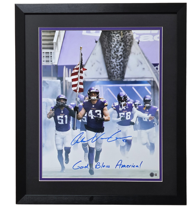 Andrew Van Ginkel Signed & Professionally Framed 16x20 Photo w/ 'God Bless America!' Inscription
