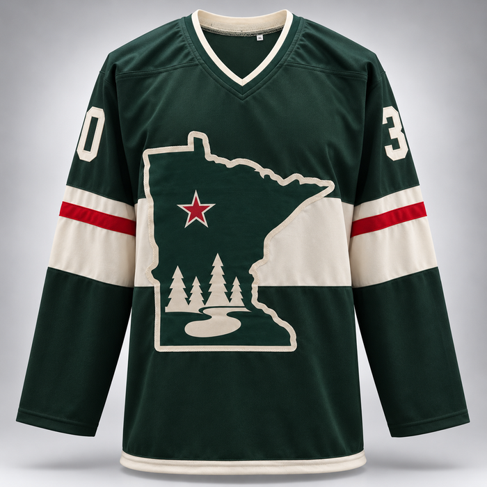 Jesper Wallstedt Signed Green Player Hockey Jersey