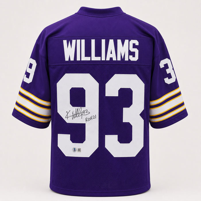 Kevin Williams Signed Purple Player Football Jersey