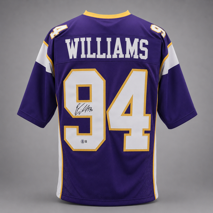 Pat Williams Signed Purple Player Football Jersey