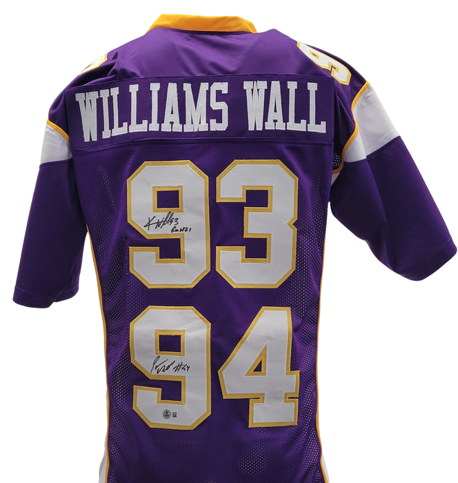 Williams Wall Signed Purple Player Football Jersey