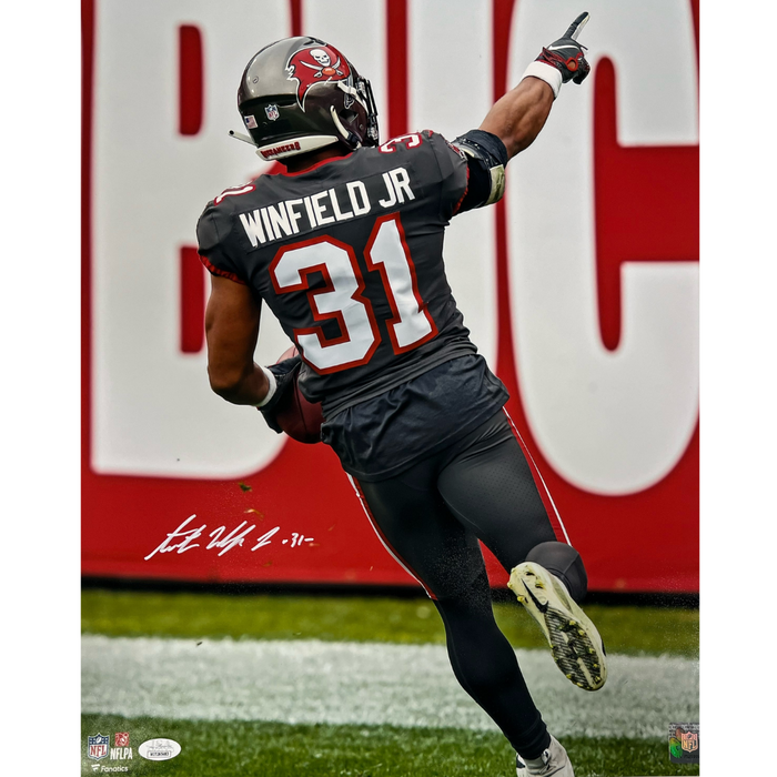 Antoine Winfield Jr Signed Back of Jersey 16x20 Photo