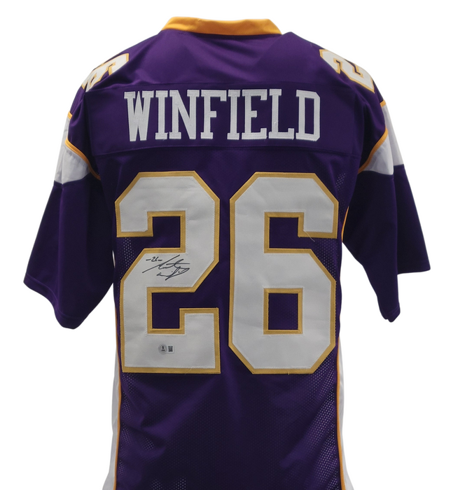 Antoine Winfield Signed Purple Player Football Jersey