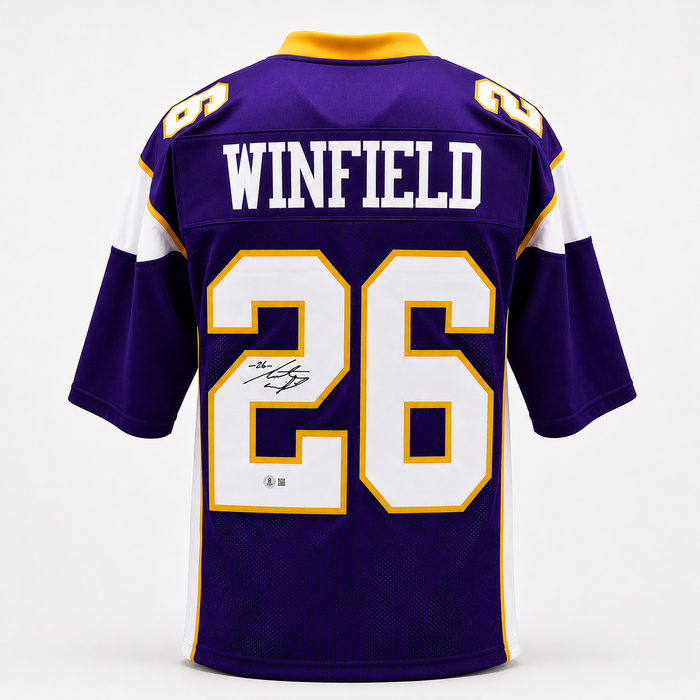 Antoine Winfield Signed Purple Player Football Jersey