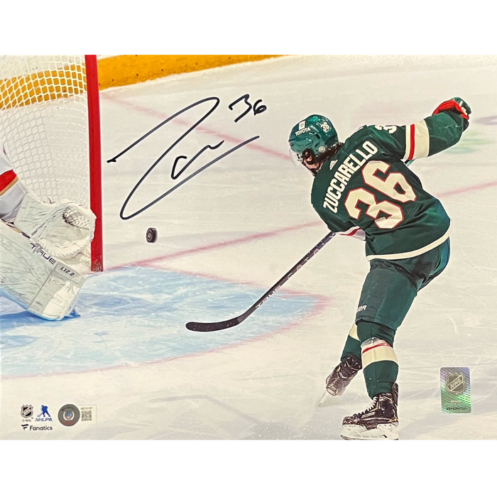 Mats Zuccarello Signed Green Jersey 11x14 Photo
