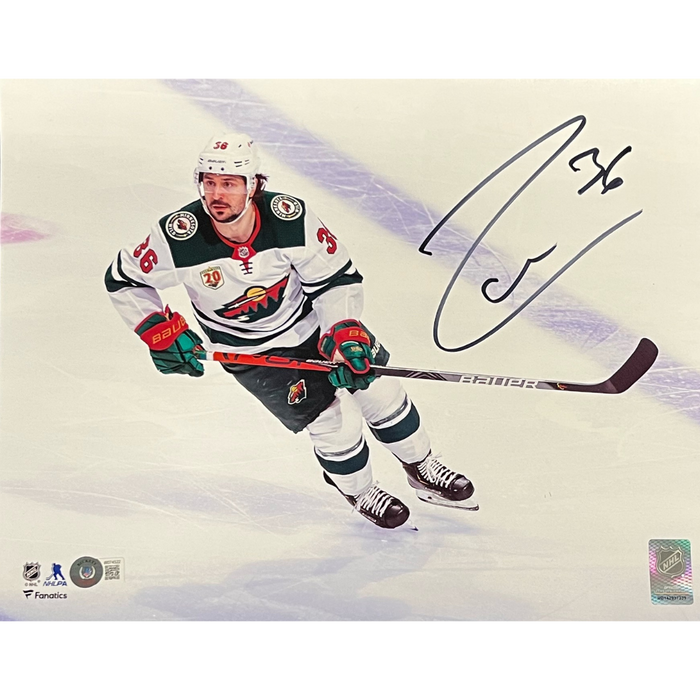 Mats Zuccarello Signed White Jersey 11x14 Photo