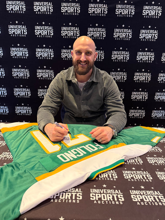 Nick Foligno Signed Green Retro Player Hockey Jersey
