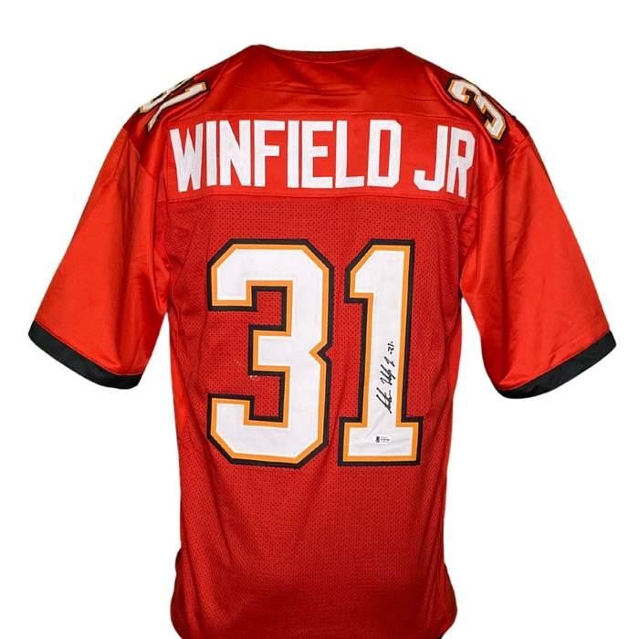 Antoine Winfield Jr Signed Custom Red Football Jersey