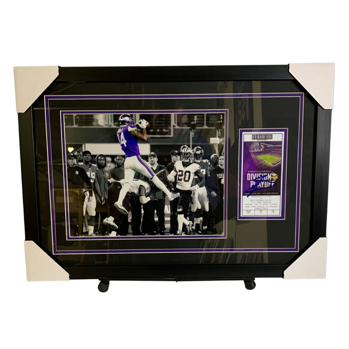 Stefon Diggs Miracle Catch Signed & Professionally Framed 11x14 Replica Ticket Display