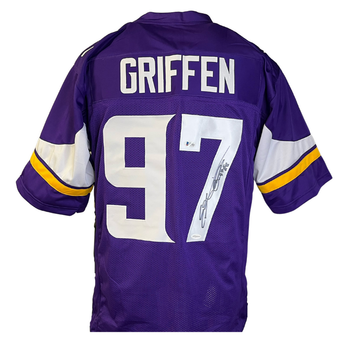 Everson Griffen Signed Custom Purple Football Jersey