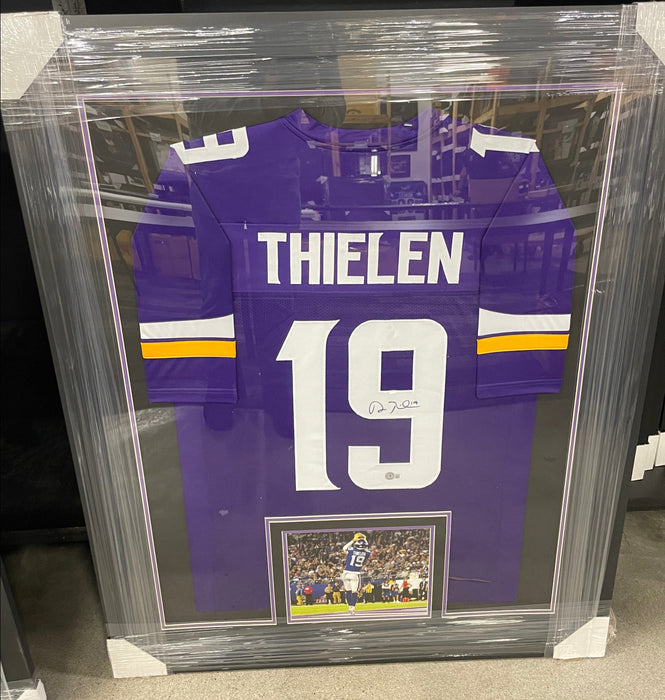 Adam Thielen Signed & Professionally Framed Custom Purple Football Jersey