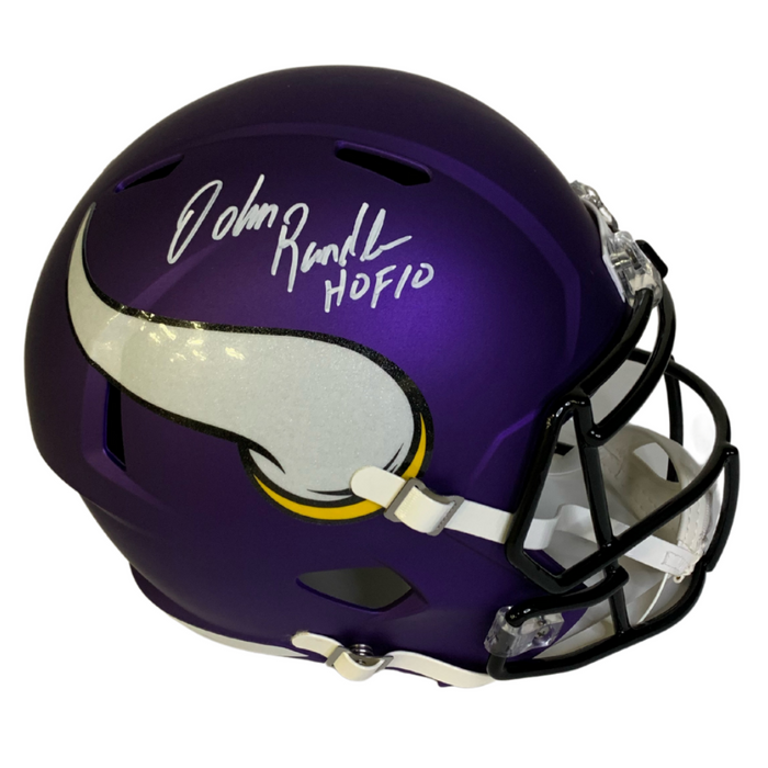 John Randle Signed Purple Speed Rep Full Size Helmet w/ 'HOF 10'