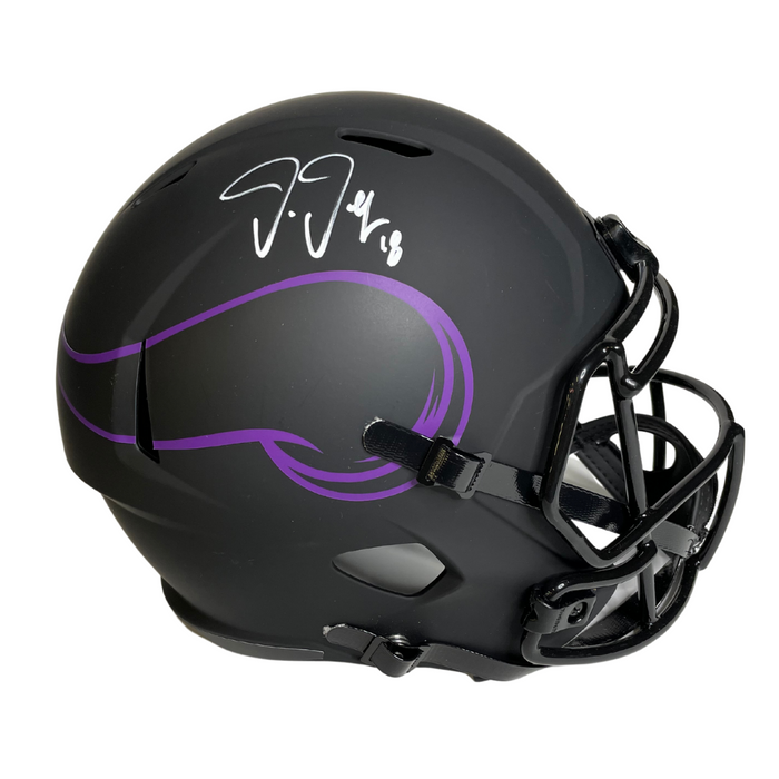 Justin Jefferson Signed Minnesota Vikings Eclipse Rep FS Helmet