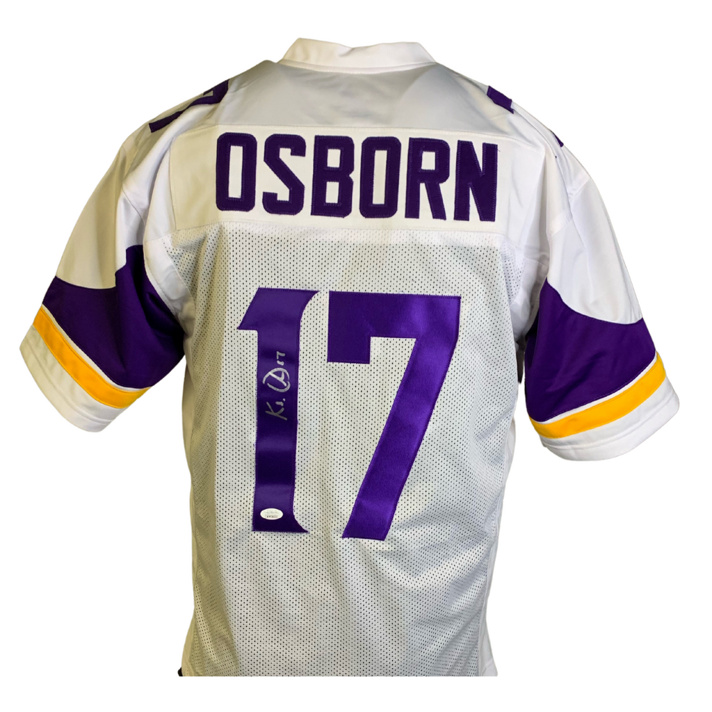 KJ Osborn Signed Custom Holiday Football Jersey