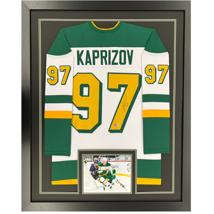 Kirill Kaprizov Signed & Professionally Framed Custom Retro Hockey Jersey