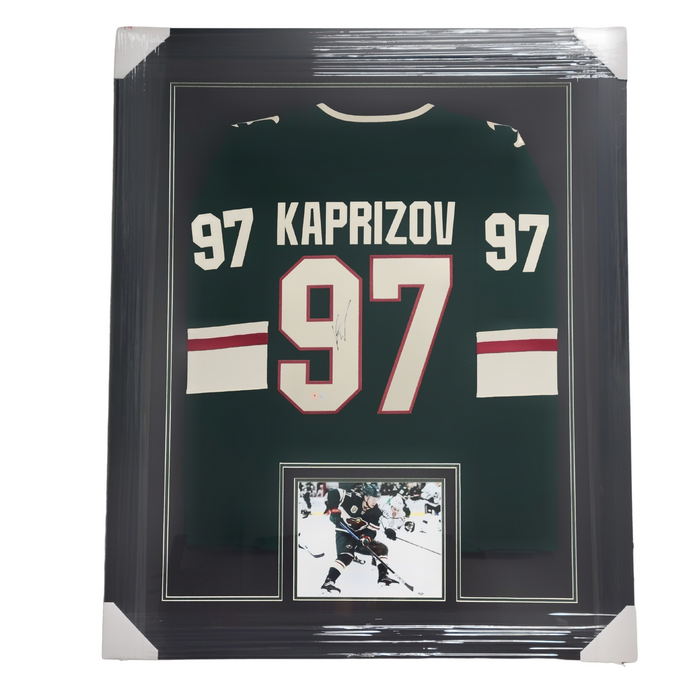 Kirill Kaprizov Signed & Professionally Framed Authentic Green Hockey Jersey