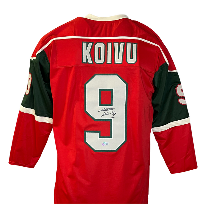Mikko Koivu Signed Custom Red Hockey Jersey