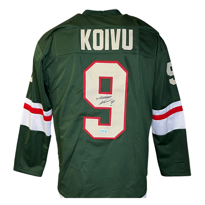 Mikko Koivu Signed Custom Green Hockey Jersey