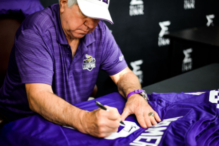 Tommy Kramer Signed Custom Purple Football Jersey